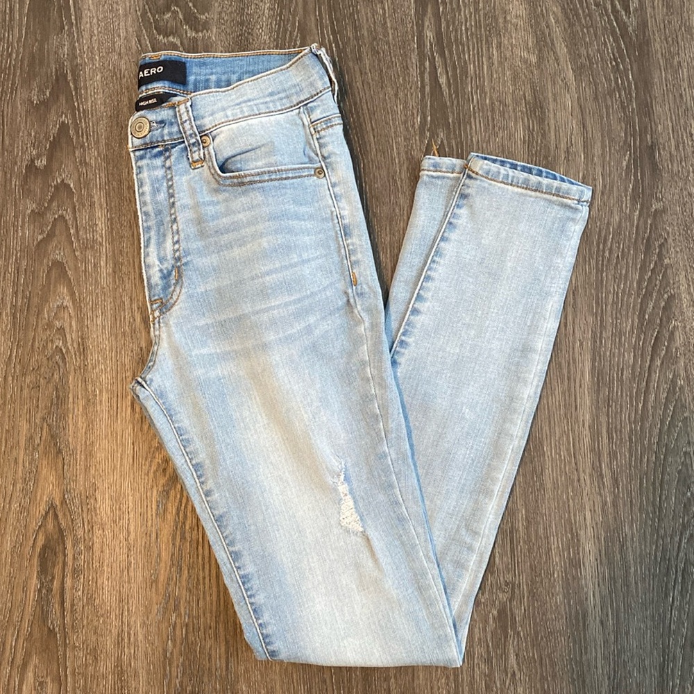 Aeropostale light blue high rise jeans